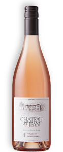 Bottle shot of Chateau St. Jean Petaluma Gap rosé wine on a neutral background